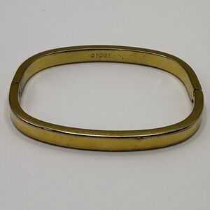Monet Hinged Bangle Bracelet Slim Stackable Gold Tone Estate